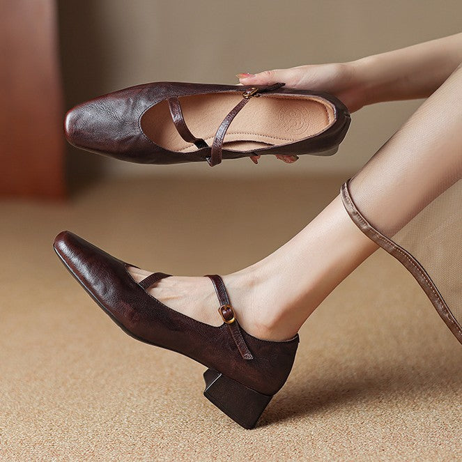 Marvelle Leather Mary Janes