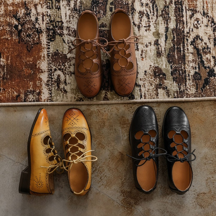 Lucia Brogue Leather Oxfords