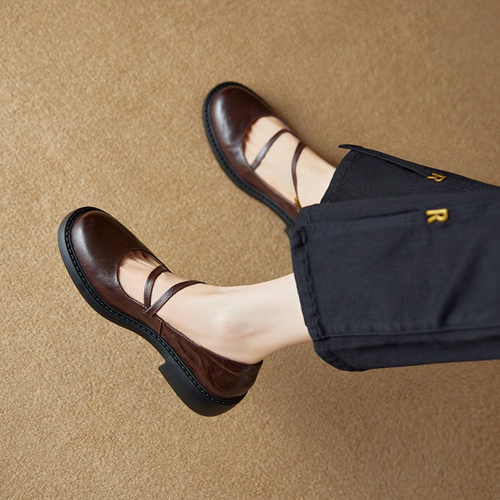 Ruelle Leather Mary Janes