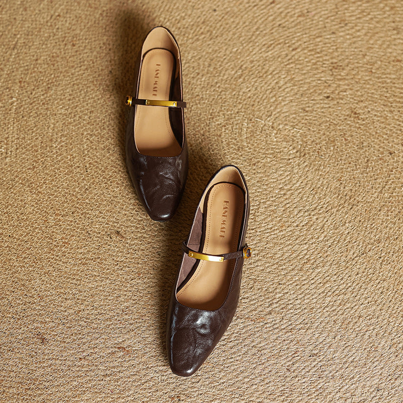 Eloria Lambskin Mary Janes