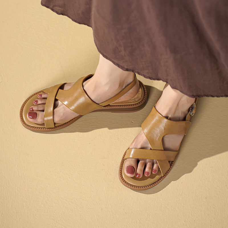 Avelin Slingback Leather Sandals