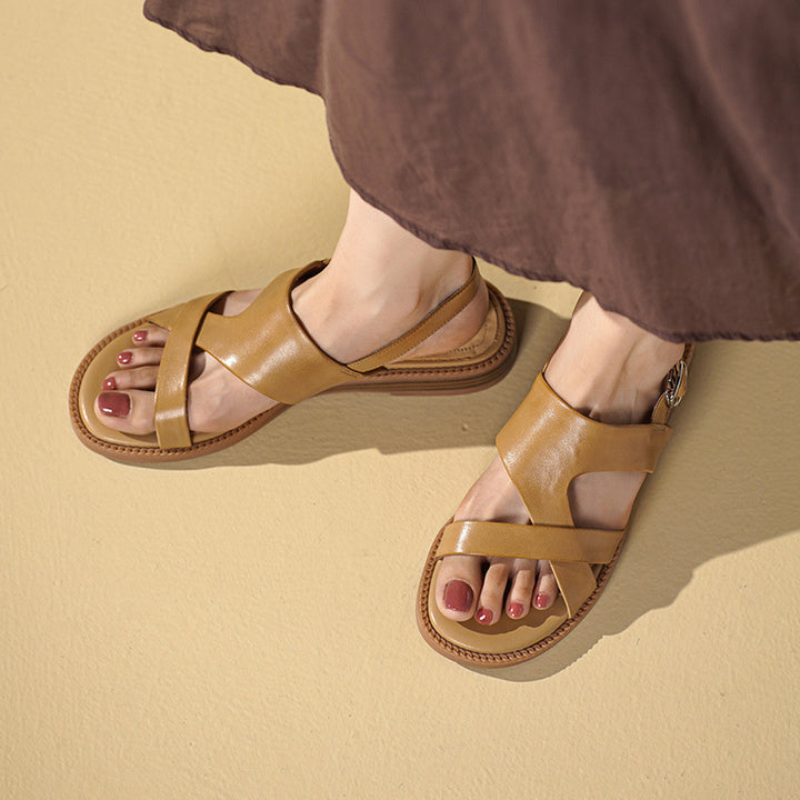 Avelin Slingback Leather Sandals