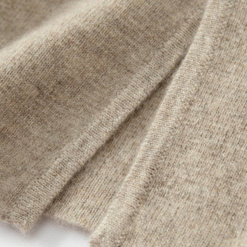 Solren Wool Knot-Button Cardigan