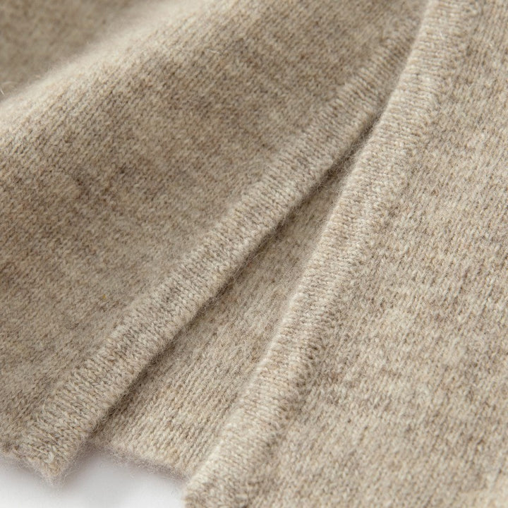Solren Wool Knot-Button Cardigan
