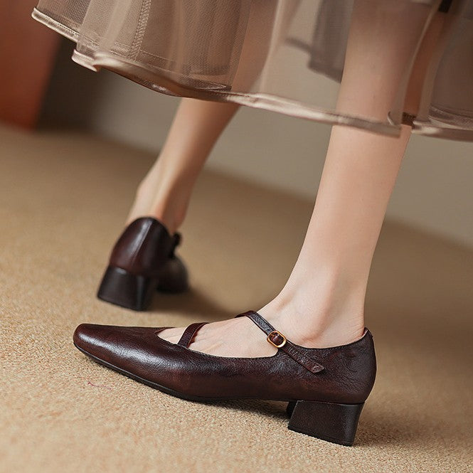 Marvelle Leather Mary Janes
