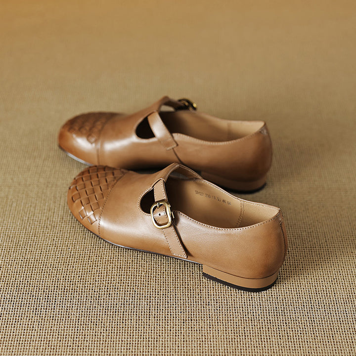 Velmora Woven Leather Loafers