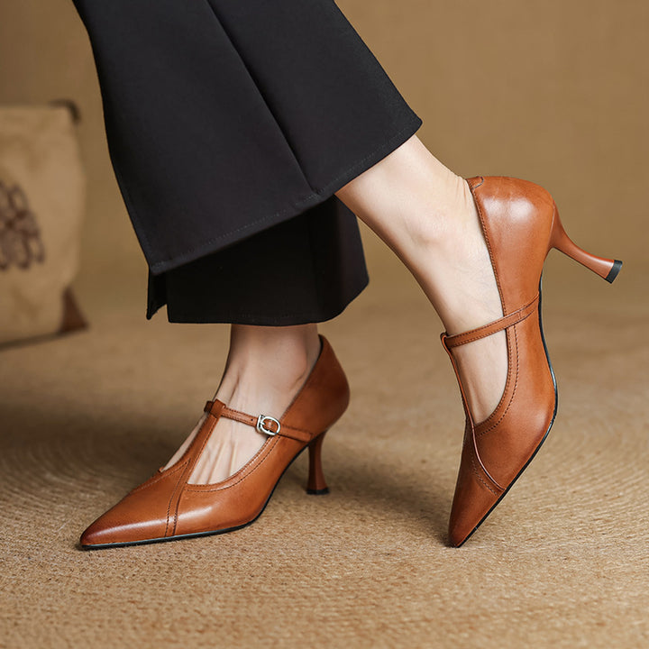 Aveline Lambskin Heels