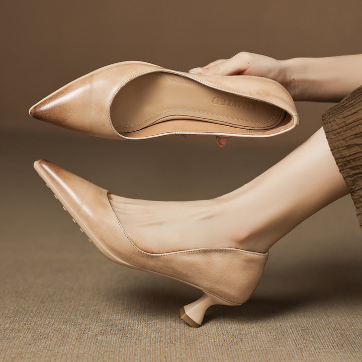 Calenne Leather Heels