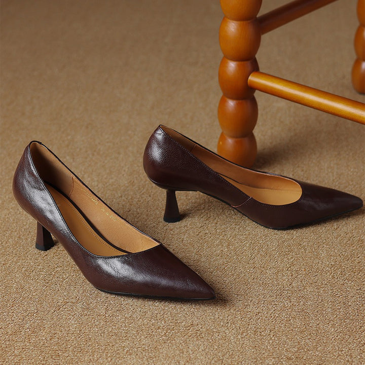 Cymara Leather Heels