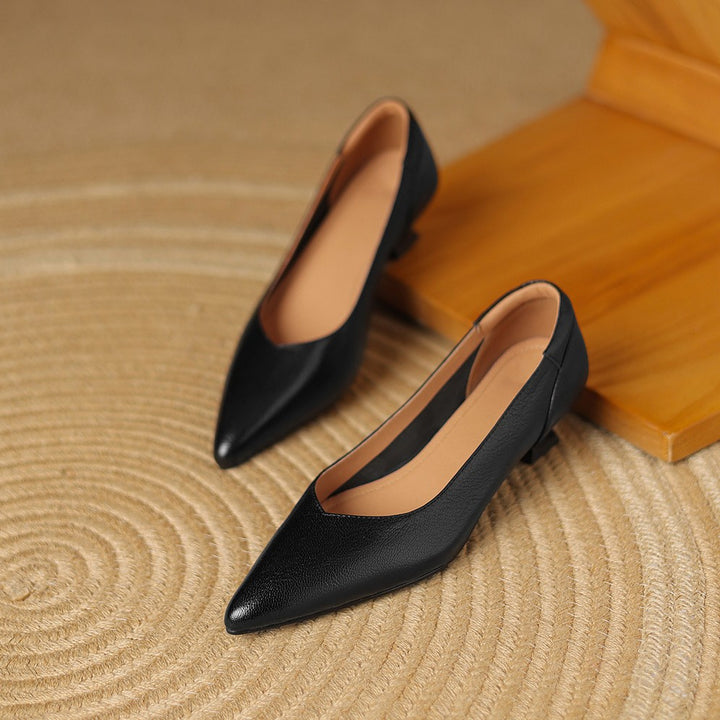 Elara Pointed Leather Pumps