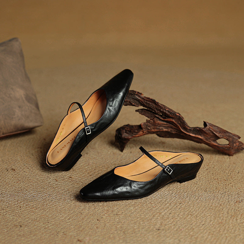 Envara Lambskin Leather Mule
