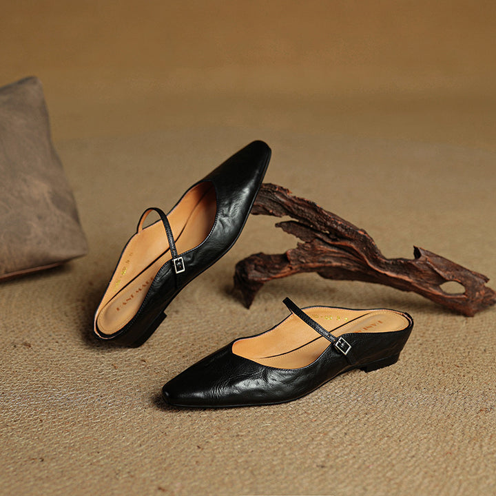 Envara Lambskin Leather Mule