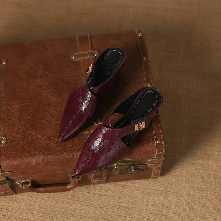 Aurel Leather Sculpt Mules