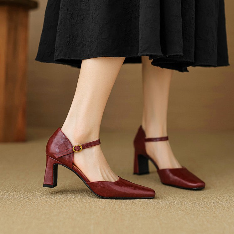 Virelle D’Orsay Leather Heels