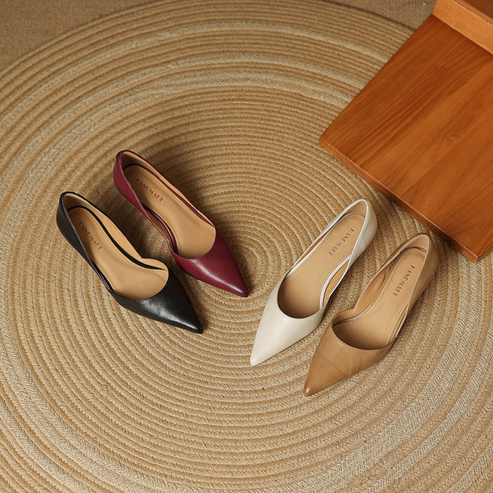 Ceyra Leather Heels