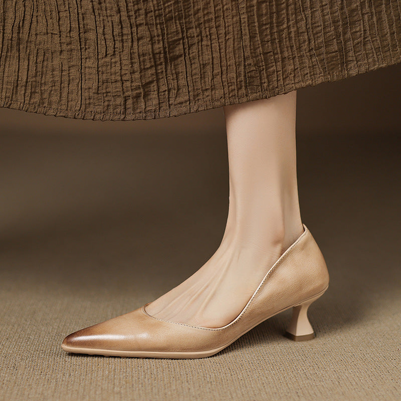 Calenne Leather Heels