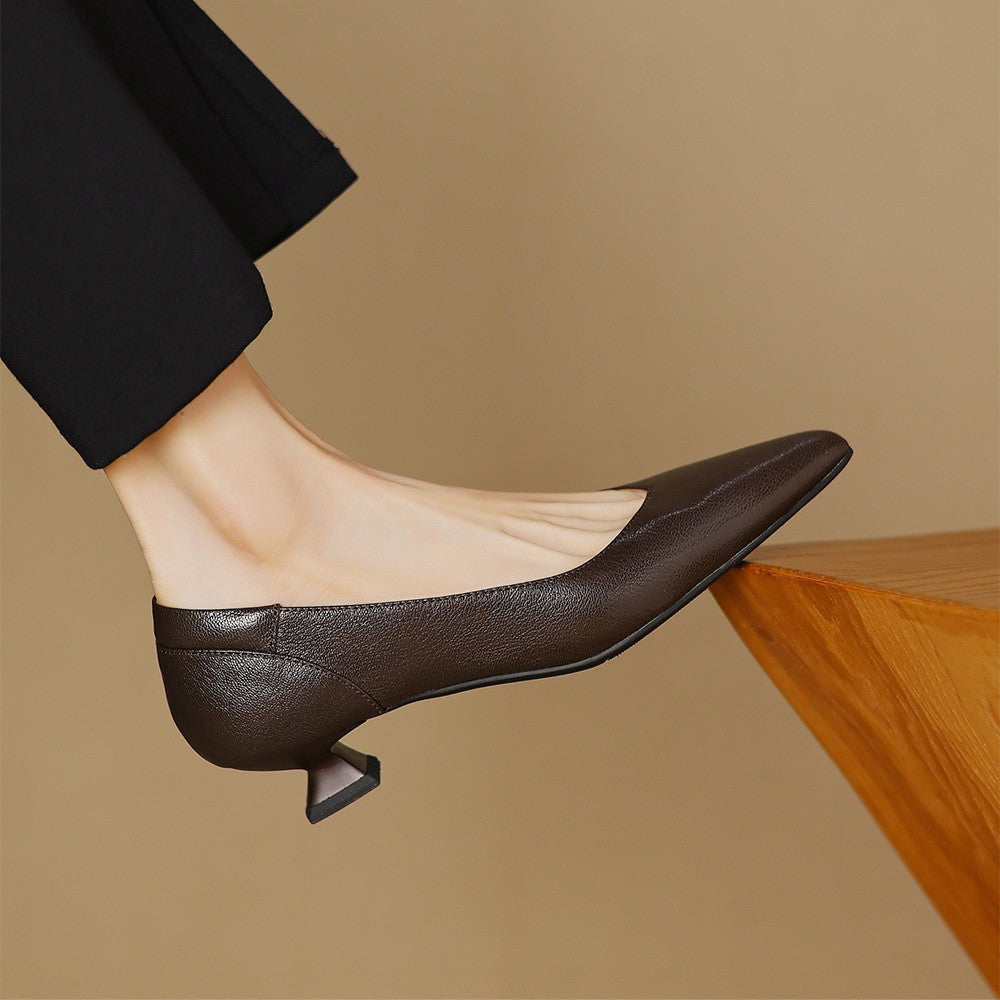 Elara Pointed Leather Pumps