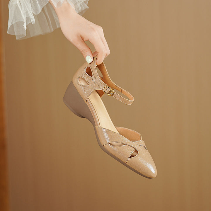 Caelin Lambskin Leather Heels