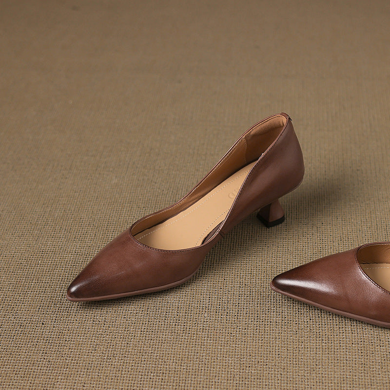 Calenne Leather Heels