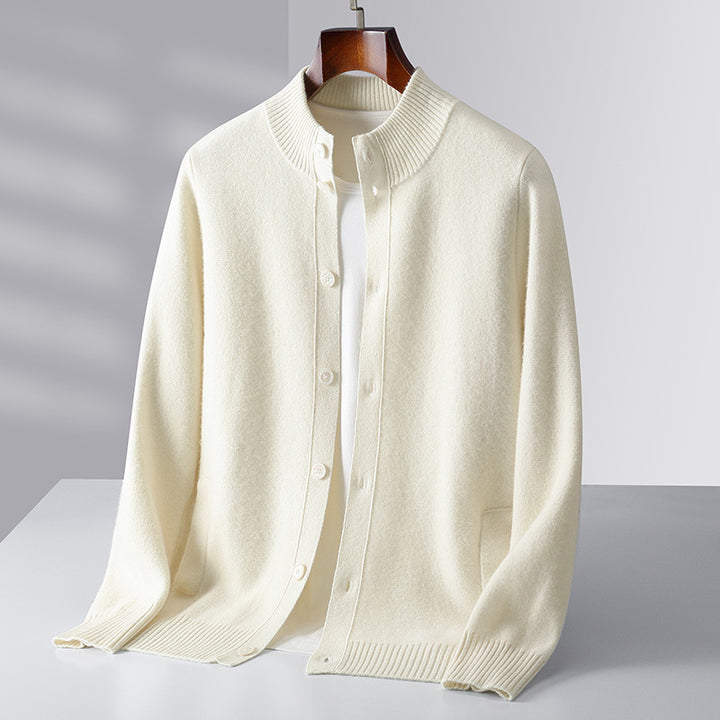 Trevoux Wool Button Cardigan