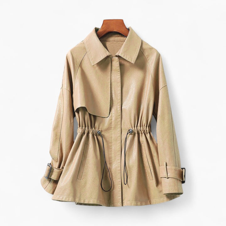 Velisse Drawstring Leather Jacket