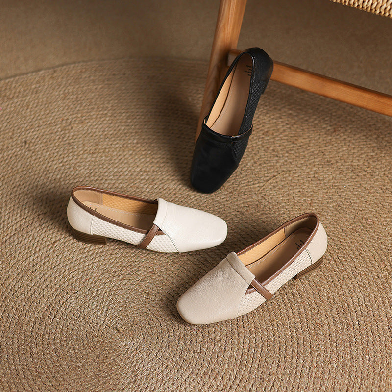 Marvone Low-Heel Leather Loafer