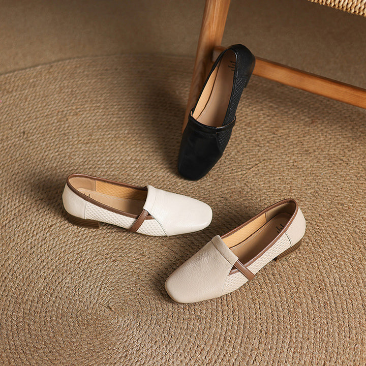 Marvone Low-Heel Leather Loafer