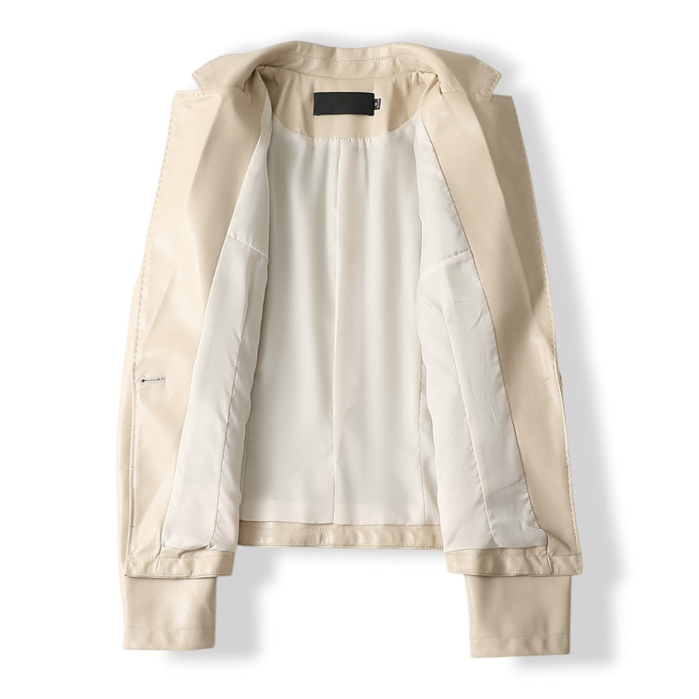 Liora Lambskin Leather Blazer