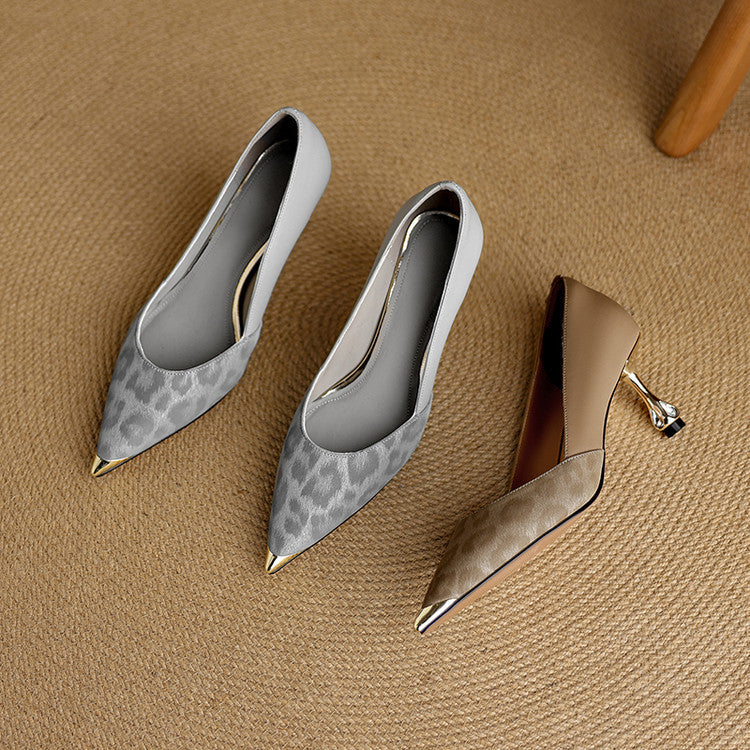 Orlena Leather Sculpt Heels