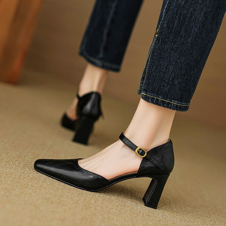 Virelle D’Orsay Leather Heels