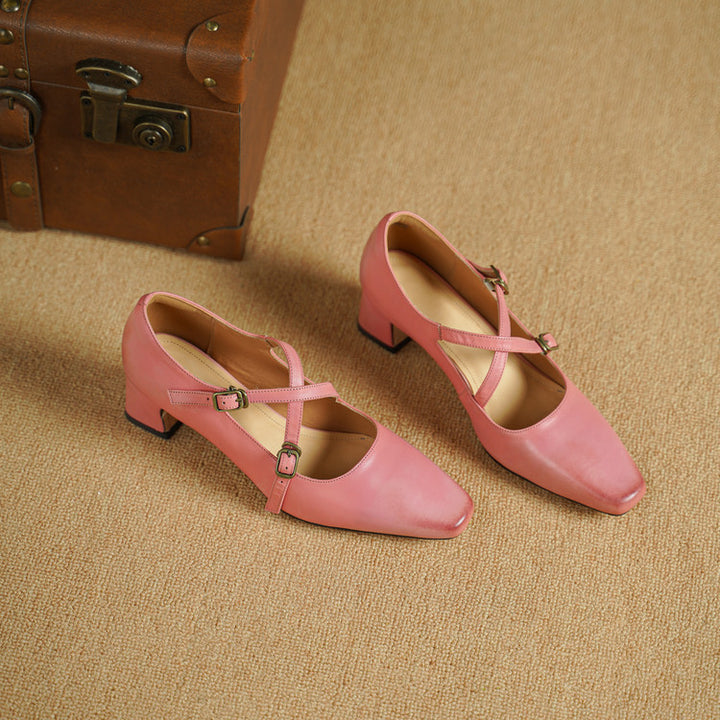 Mira Mary-Jane Leather Heels