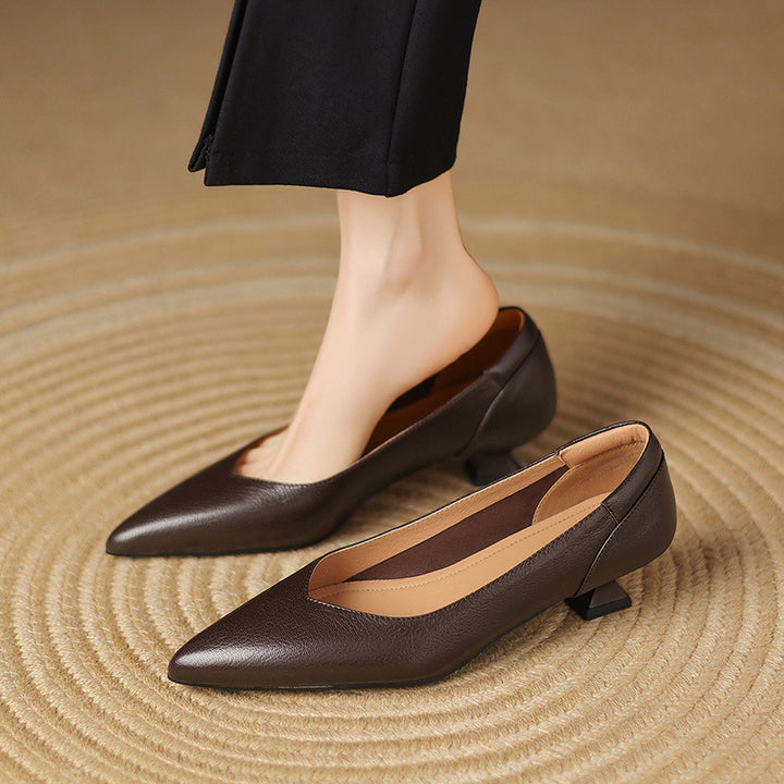 Elara Pointed Leather Pumps