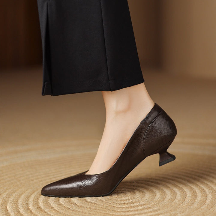 Elara Pointed Leather Pumps