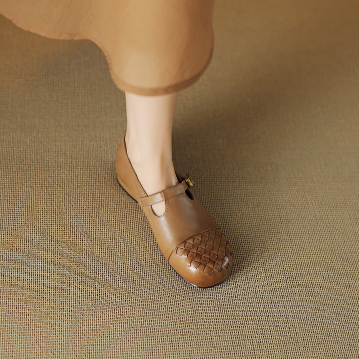 Velmora Woven Leather Loafers