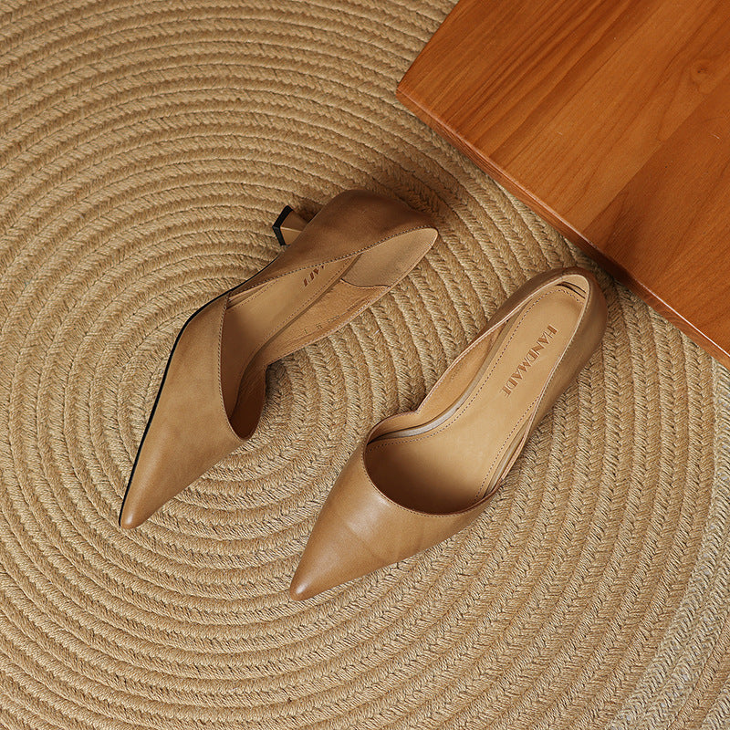 Ceyra Leather Heels