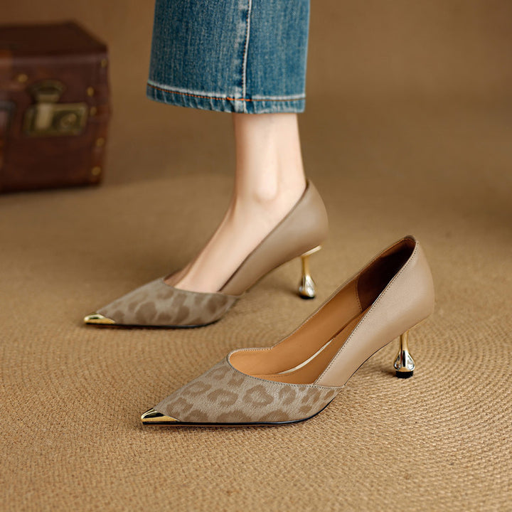 Orlena Leather Sculpt Heels