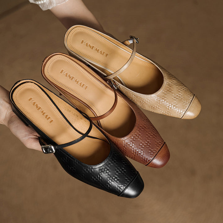 Rielle Strap Leather Mules