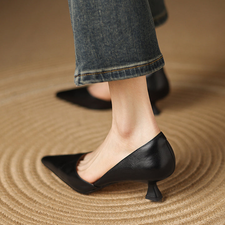 Ceyra Leather Heels