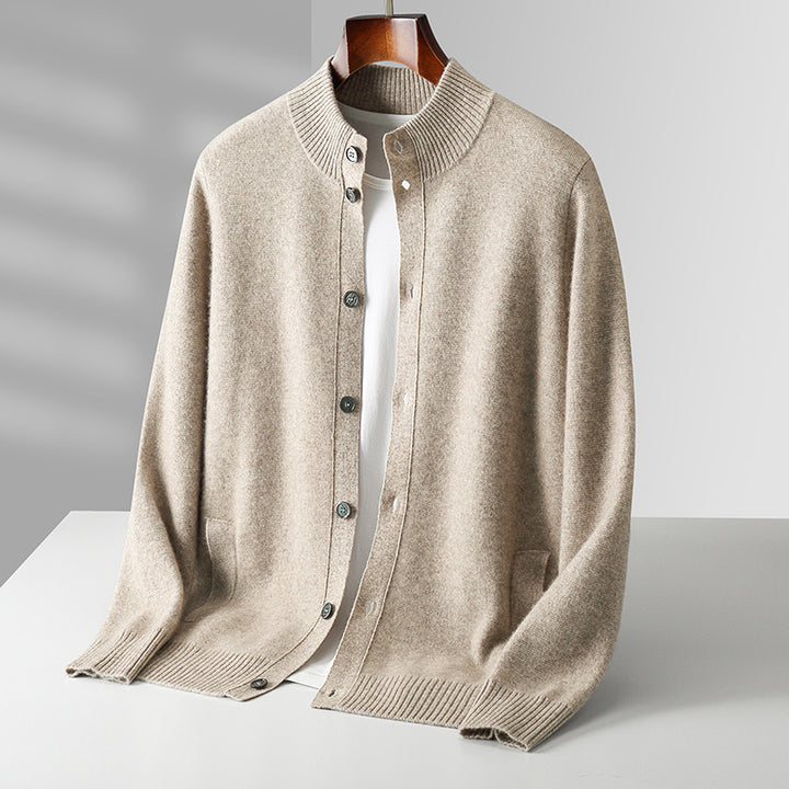 Trevoux Wool Button Cardigan