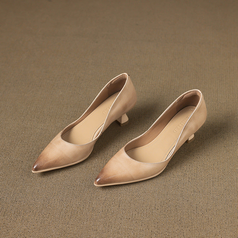 Calenne Leather Heels