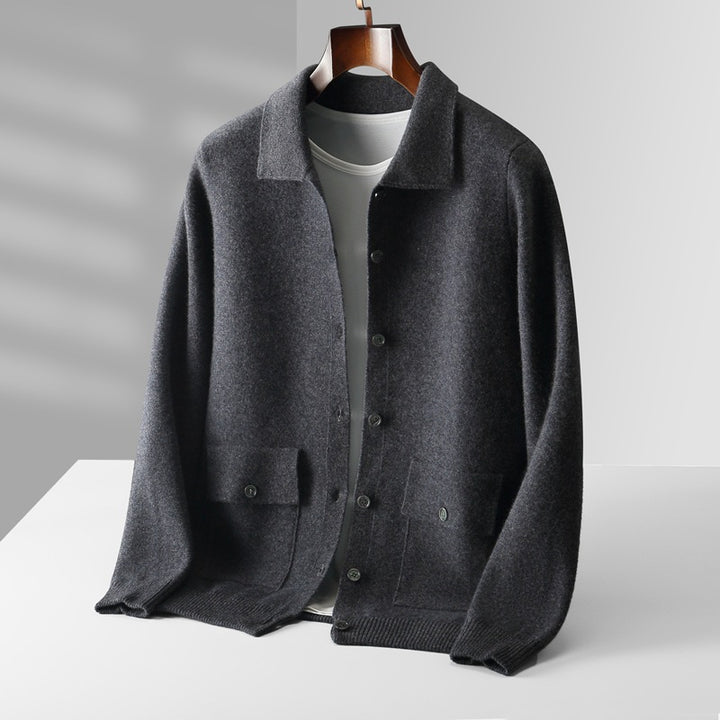 Alvoro Wool Polo Cardigan