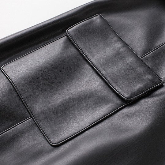 Léone Lambskin Midi Skirt