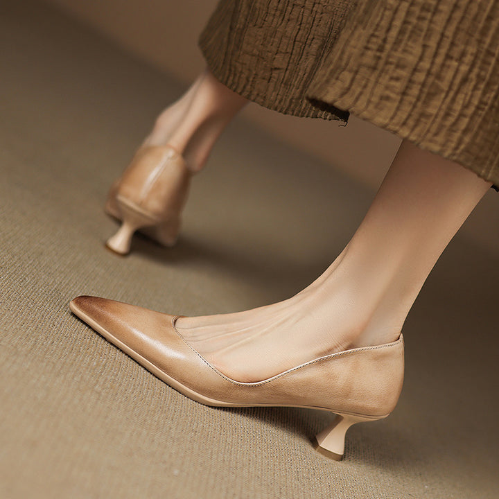 Calenne Leather Heels
