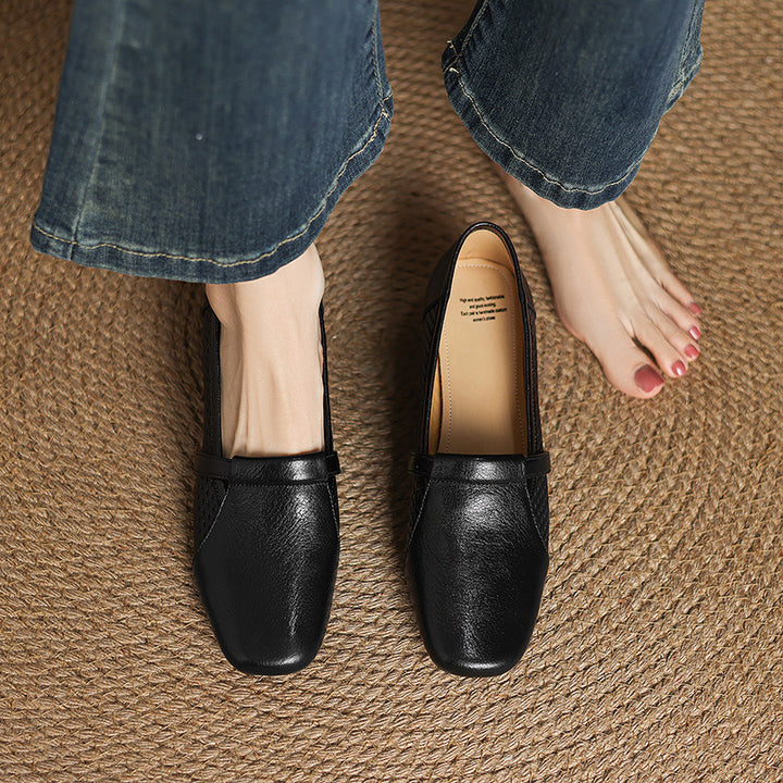 Marvone Low-Heel Leather Loafer