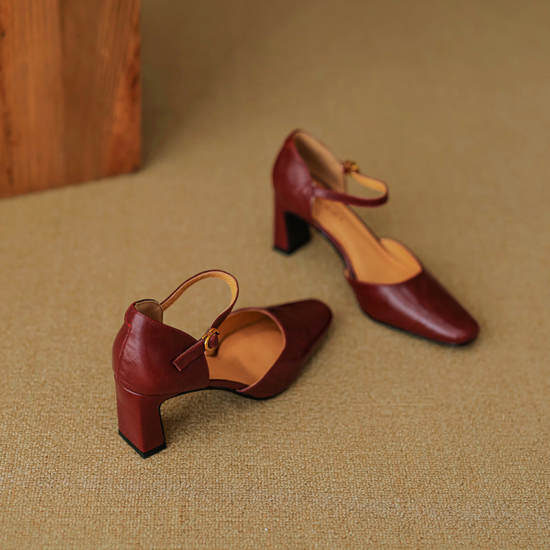 Virelle D’Orsay Leather Heels