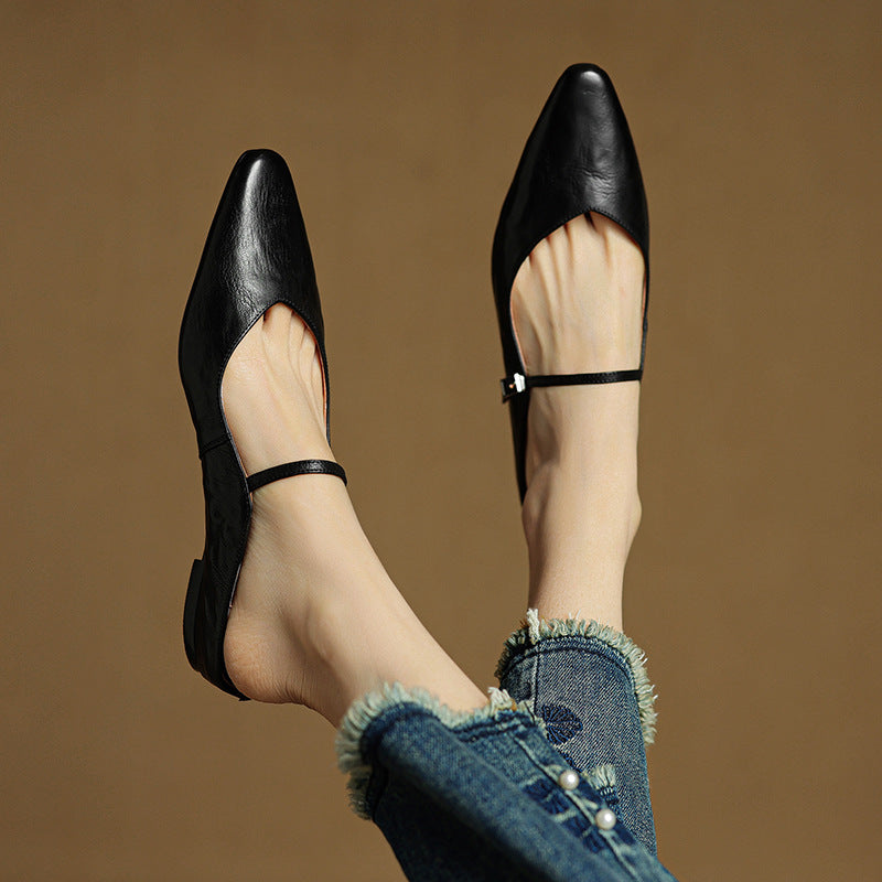 Envara Lambskin Leather Mule