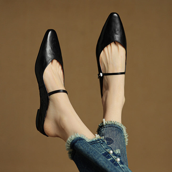 Envara Lambskin Leather Mule