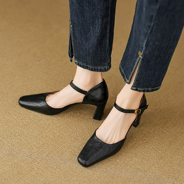 Virelle D’Orsay Leather Heels