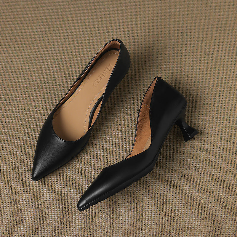 Calenne Leather Heels