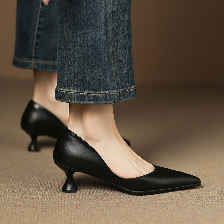 Calenne Leather Heels